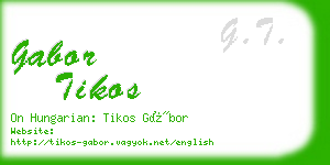 gabor tikos business card